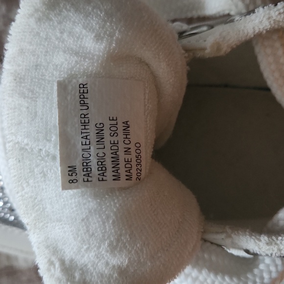 GIANNI BINI, Stylish White, Silver and clear stones, Women's Sneakers, Sz 8.5M - Picture 11 of 11